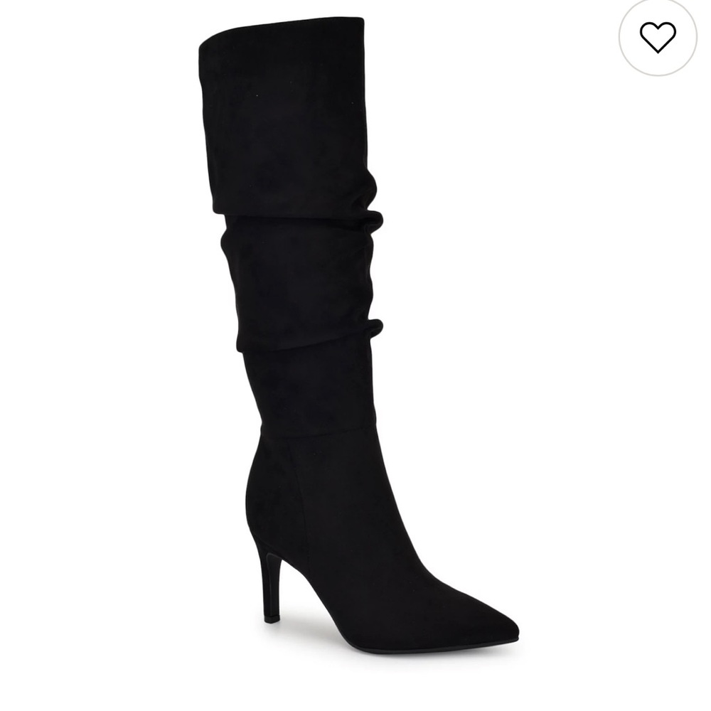 Nine West Women's Elegant Black Heeled Boots